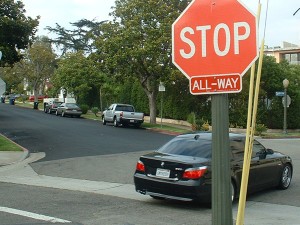 stop sign ticket