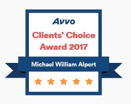 Michael W Alpert Avvo Clients' Choice Award 2017