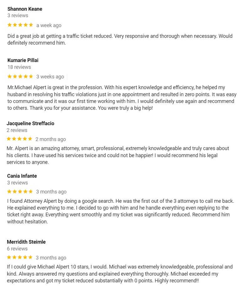 Google Reviews of Michael W. Alpert, Esq.